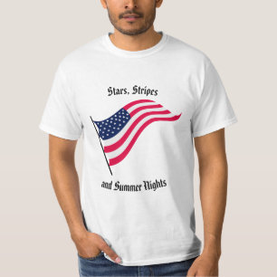 mannen "Sterren, strepen en zomernachten" T-shirt