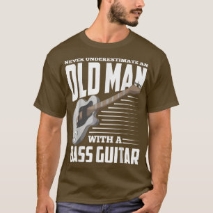 Mannen steun onderschat nooit een oud Man met een T-shirt