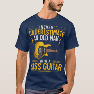 Mannen steun onderschat nooit een oud Man met een T-shirt