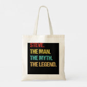 Mannen Steve Name Tote Bag (Achterkant)