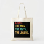 Mannen Steve Name Tote Bag (Voorkant)