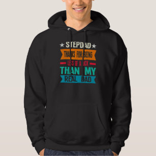 Mannen stiefvader Bedankt voor echte vader vader Hoodie