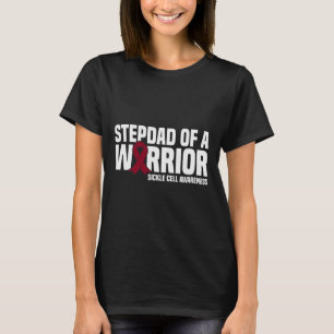 Mannen stiefvader van een krijger sikkelcel bewust t-shirt