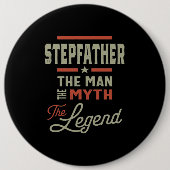 Mannen stiefvader van het Man de mythe de legende Ronde Button 6,0 Cm (Voorkant)