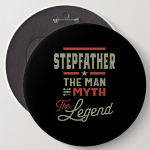 Mannen stiefvader van het Man de mythe de legende Ronde Button 6,0 Cm