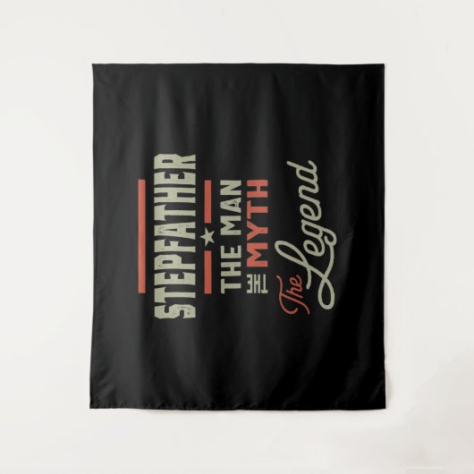 Mannen stiefvader van het Man de mythe de legende Wandkleed (Voorkant)