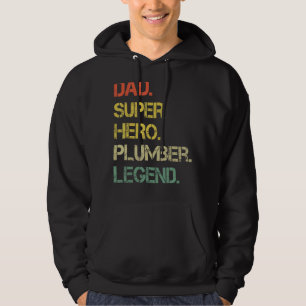 Mannen stijl pap Hero Plumber Legend Vader' Hoodie