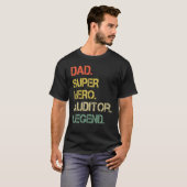 Mannen  stijl Papa Hero Auditor Legend Vader" T-shirt (Voorkant volledig)