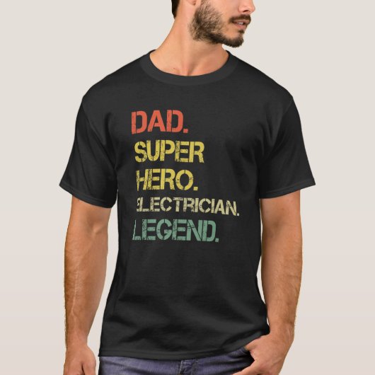 Mannen  stijl Papa Hero Electricia Legend Fat T-shirt (Voorkant)