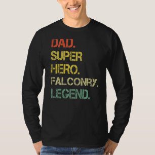 Mannen stijl Papa Hero Falconry Legend Vader T-shirt