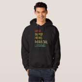 Mannen Stijl Papa Hero Mason Legend Vader's Hoodie (Voorkant volledig)