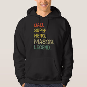 Mannen Stijl Papa Hero Mason Legend Vader's Hoodie
