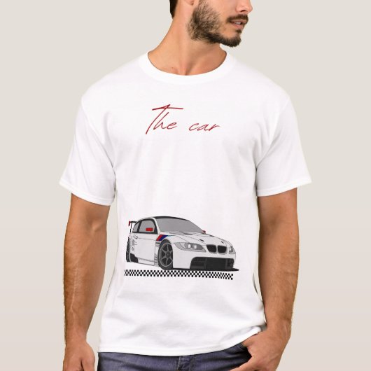 mannen stijlvolle auto design T shirt (Voorkant)