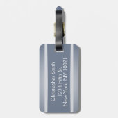 Mannen stijlvolle, persoonlijke Silhouette Bagagel Bagagelabel (Achterkant verticaal)