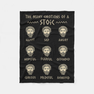 Mannen stoïcisme citaat Marcus Aurelius Filosofie Fleece Deken