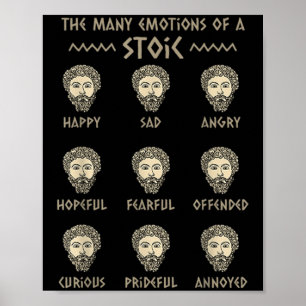 Mannen stoïcisme citaat Marcus Aurelius Filosofie  Poster