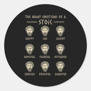 Mannen stoïcisme citaat Marcus Aurelius Filosofie  Ronde Sticker
