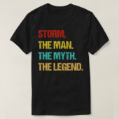Mannen Storm Het Man van de Mengte de Legende T-shirt (Design voorkant)