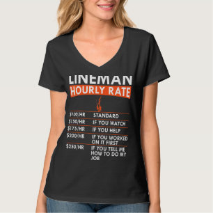 Mannen stroomkabel stroomkabel stroomkabel volgens t-shirt