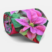 Mannen Stropdas Christmas Poinsettias (Opgerold)