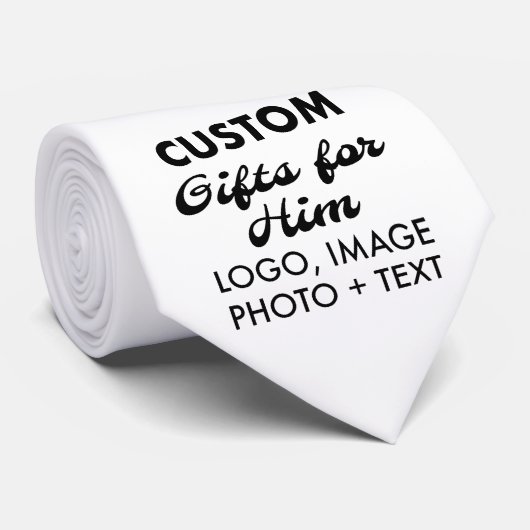 Mannen Stropdas Custom Gifts voor Hem (Opgerold)