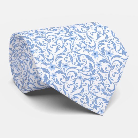 Mannen Stropdas Damask Print (Opgerold)