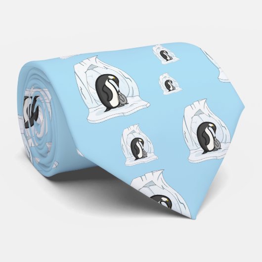 Mannen Stropdas Davin en Annie de Pinguïns (Opgerold)