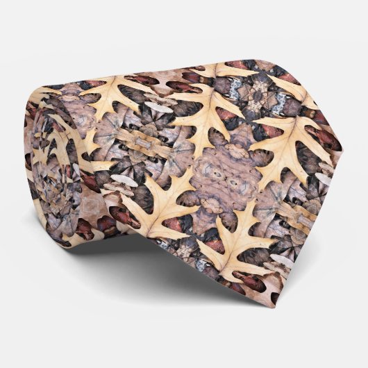 Mannen Stropdas Eikenbladeren (Opgerold)