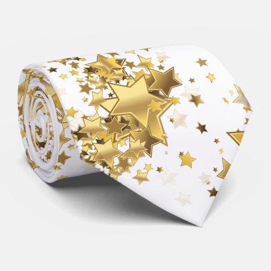 Mannen Stropdas-Gold Stars Stropdas (Opgerold)