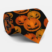 Mannen Stropdas-Halloween Pumpkins Stropdas (Opgerold)