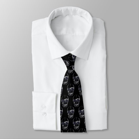 Mannen Stropdas-Halloween Skulls Stropdas (Gebonden)