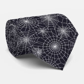 Mannen Stropdas-Halloween Spider Webs Stropdas (Opgerold)