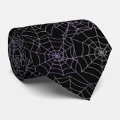 Mannen Stropdas-Halloween Spider Webs Stropdas (Opgerold)