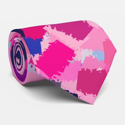 Mannen stropdas kleurrijk abstract ontwerp (Opgerold)