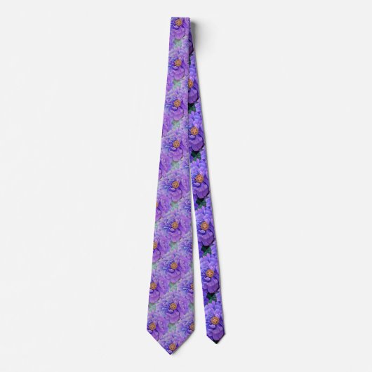 Mannen Stropdas Lavender Peony Lg Print (Voorkant)