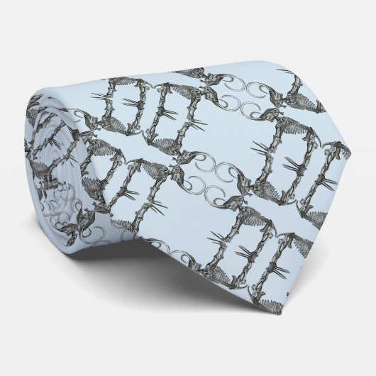 Mannen Stropdas Mastodon Skeleton (Opgerold)