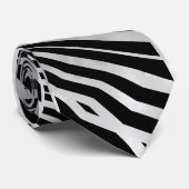 Mannen Stropdas met grijs zebrapatroon (Opgerold)