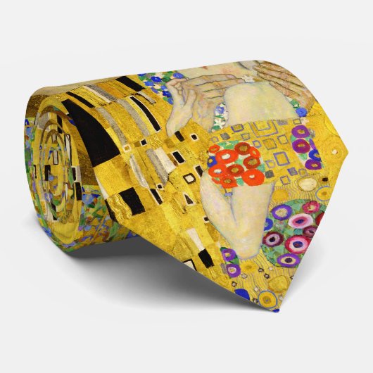 Mannen Stropdas met Klimt's The Kiss (Opgerold)