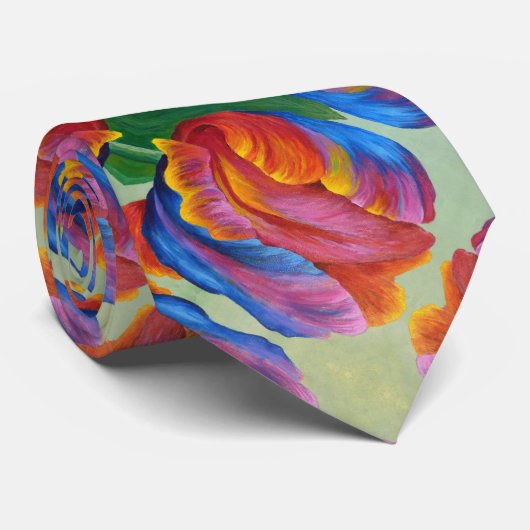 Mannen Stropdas Rainbow Tulip (Opgerold)