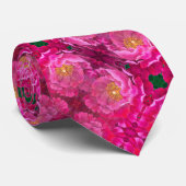 Mannen Stropdas Roze cactus Roos Med Print (Opgerold)