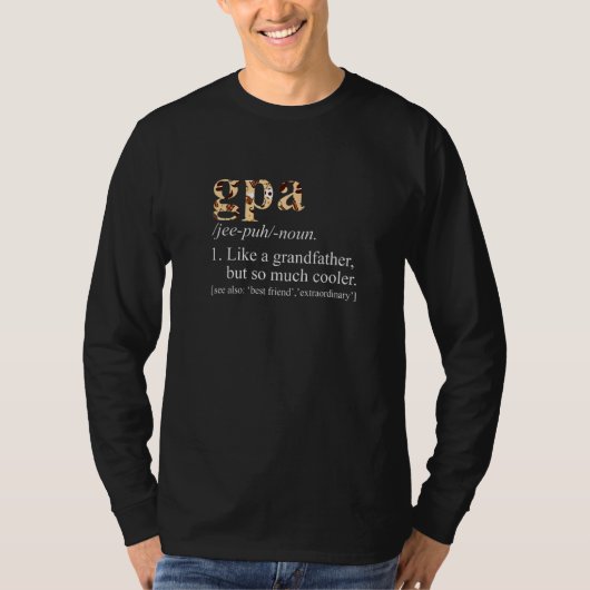 Mannen Stropdas sterven cool gpa als een grootvade T-shirt (Voorkant)
