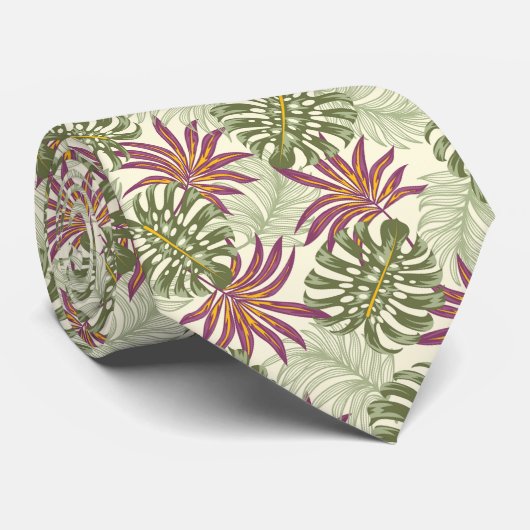 Mannen Stropdas Tropical Palms (Opgerold)