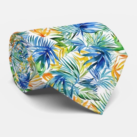 Mannen Stropdas Tropical Palms (Opgerold)