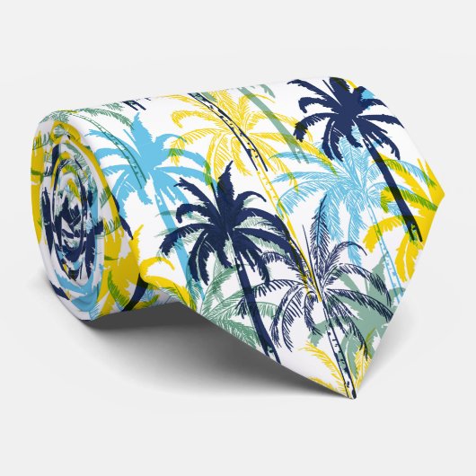 Mannen Stropdas Tropical Palms (Opgerold)