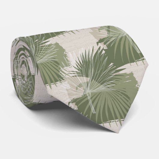 Mannen Stropdas Tropical Palms (Opgerold)