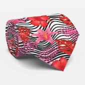 Mannen Stropdas Tropical Palms Floral (Opgerold)