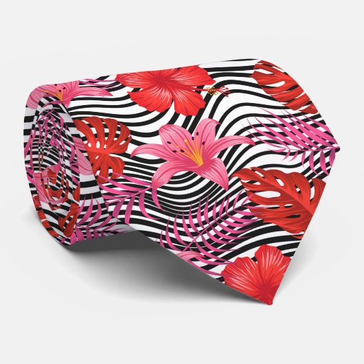 Mannen Stropdas Tropical Palms Floral (Opgerold)