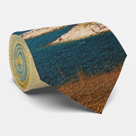 Mannen Stropdas van de Beach van vuurtoren (Opgerold)