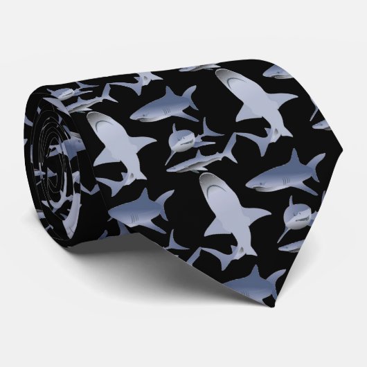 Mannen Stropdas van haaien (Opgerold)