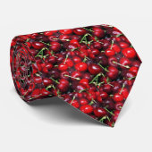 Mannen Stropdassen, Glas in lood Cherries digitale Stropdas (Opgerold)